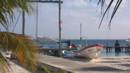 Isla Mujeres - mexico, cancun, beach, boats, island, isla mujeres