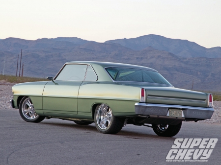 1967 Chevy Nova - Bowtie, 1967, Classic, Green