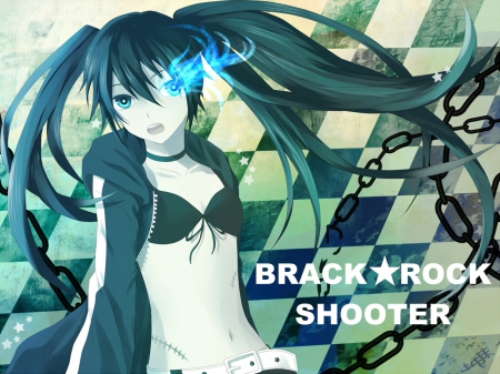 Black rock shooter - girl, cute, anime, Black rock shooter