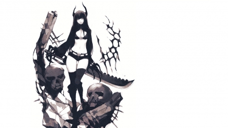 Black rock shooter - anime, cute, girl, black rock shooter