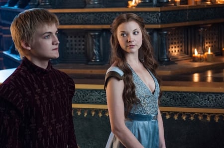 Game of Thrones - Margaery & Joffrey - fantastic, HBO, a song of ice and fire, George R R Martin, entertainment, Game of Thrones, thrones, medieval, tv show, essos, Tyrell, Joffrey, house, Margaery, game, GoT, Lannister, fantasy, westeros, picture, skyphoenixx1, show, Natalie Dormer, Baratheon, wallpaper