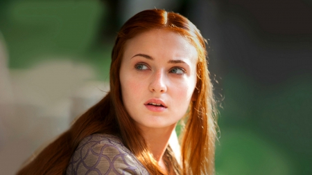 Game of Thrones - Sansa Stark - fantastic, HBO, a song of ice and fire, George R R Martin, Sophie Turner, entertainment, Stark, Game of Thrones, thrones, medieval, tv show, essos, house, game, GoT, fantasy, westeros, redhead, picture, Sansa, skyphoenixx1, show, wallpaper