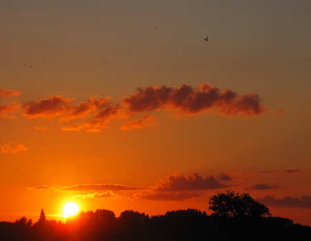 Red sky - sunset, nature, photography, sunshine, sun, sky