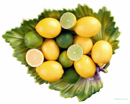 lemons - yellow, green, lemons, citroenen