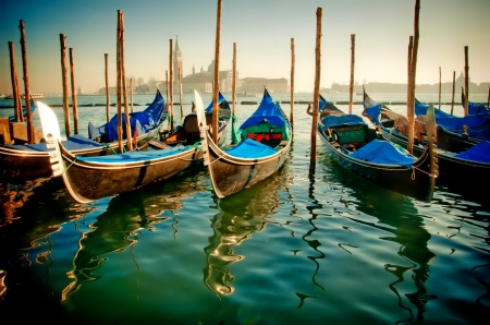 Vanice - italy, gondola, photo, sea, vanice