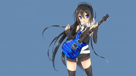 anime girl - pretty, girl, guitar, anime, cute