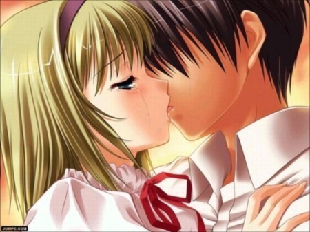 sed girl sweet kising - love, cute, couple, sednes