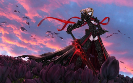 fate stay night - anime, knight, girl, fate stay night