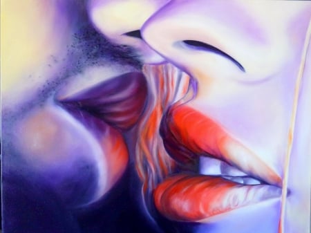 TENDER MOMENT - moment, lips, lady, kiss, tender, man