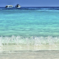 Crystal Waves on South Pacific Beach