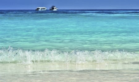 Crystal Waves on South Pacific Beach