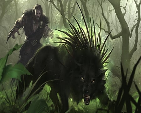 Hunter Of The Damn Souls - Hell Hound, Fantasy, Hunter, Woods, Magic