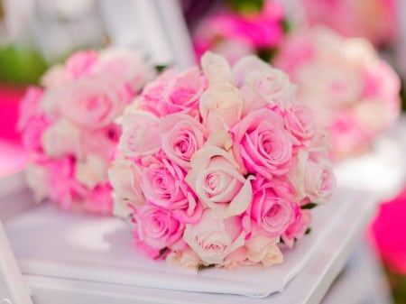 Bouquet - petals, pink, bouquet, flowers, rose