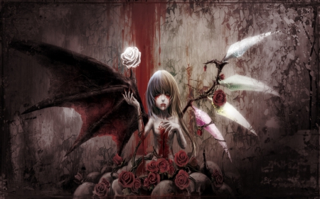 touhou project - touhou project, touhou, girl, flandre, anime, horror, remilia, vampire