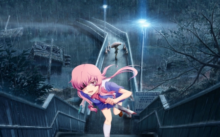 Yuno - girl, anime, yuno, mirai nikki