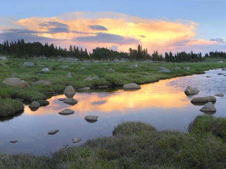 Hellroaring Plateau - fun, nature, sunset, river