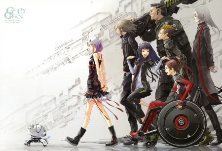 guilty crown - frends, cute, kawai, hapines