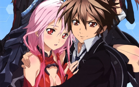 guilty crown - cute, nice, love, couple