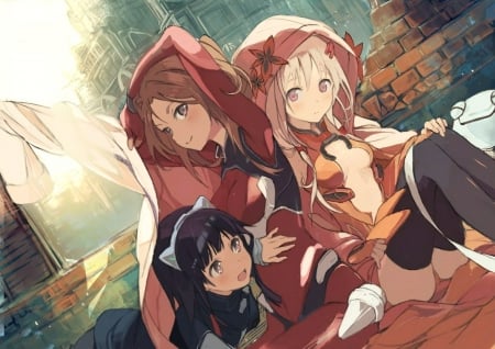 guilty crown - girls, anime, neko, fantastic