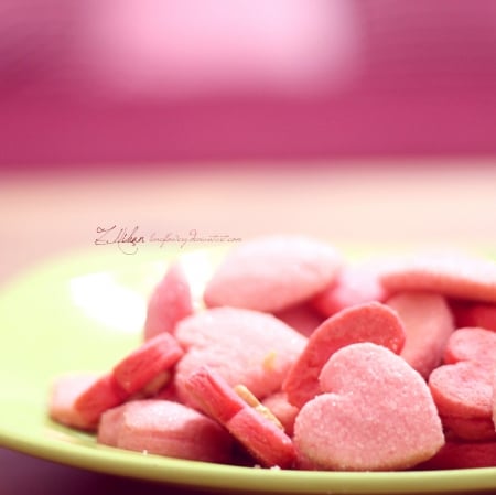 Strawberries Cookies - strawberry, pink, yummy, cookies