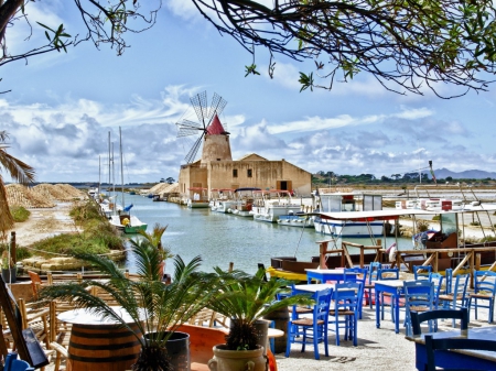 Marsala - architecture, marsala, place, boat