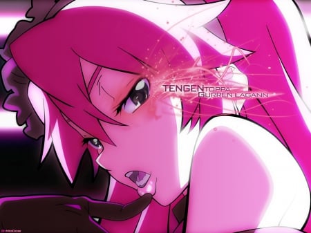 Anime Girl - anime, female, girl, cute, pink hair, Gurren Lagann