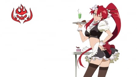 Anime Girl - red hair, maid, cute, gurren lagann, anime, girl