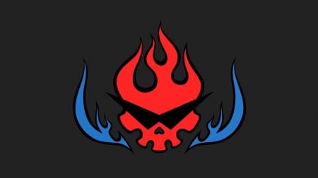 Gurren Lagann - red, sign, cool, gurren lagann, anime, blue