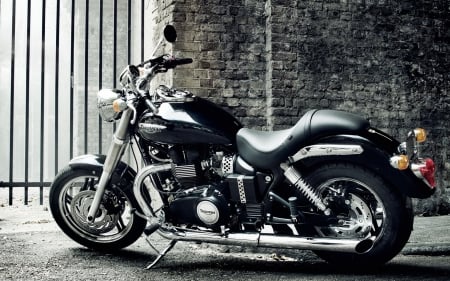 Harley Davidson - ride, black, classin, harley davidson