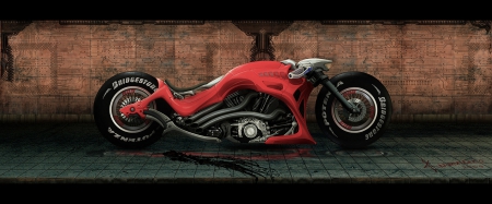 Hot Ride - coustom made, chopper, red, classis hot ride