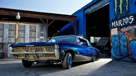 Blue-Chevy - blue, beautiful, classic, cool, chevy