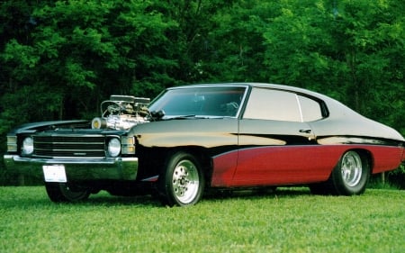 Chevy - chevy, car, red, beautiful, black