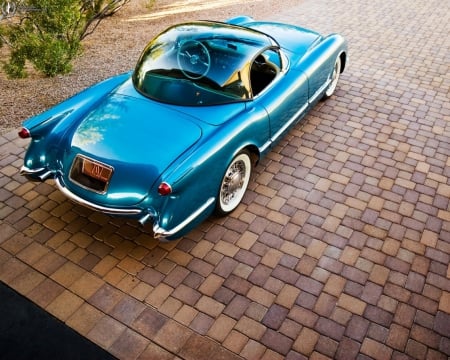 chevrolet corvette - chevrolet, car, beautiful, corvette, chevrolet corvette, blue