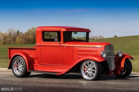 1930-Ford-Model-A-Pickup - Red, Truck, 1930, Classic