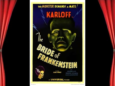 Bride Of Frankenstein01 - horror, Bride Of Frankenstein, classic movies, posters