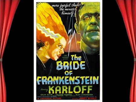 Bride Of Frankenstein02 - horror, bride of frankenstein, posters, classic movies