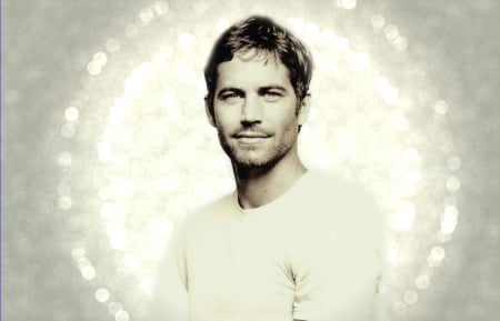 Paul Walker - male, black, actor, white, paul walker, by cehenot, glitter, man