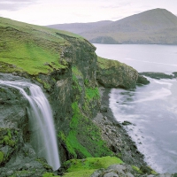 Faroe Island Waterfall, Denmark