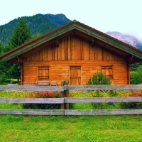 Pretty mountain house