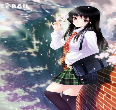 Kasumi Nagumo - pretty, girl, game, anime, long hair, seifuku, cg, school girl