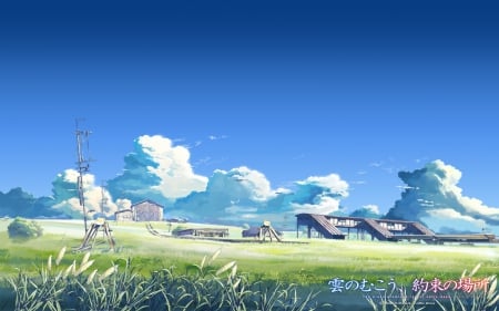 the place promised in our early days - anime, landscape, the place promised in our early days, movie