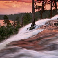 Lower Eagle Falls and Emerald Bay South Lake Tahoe California