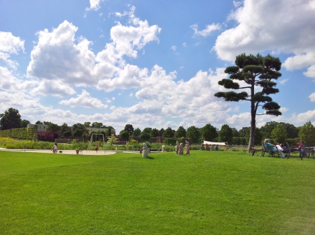 parkview - park, sky, blue, gras