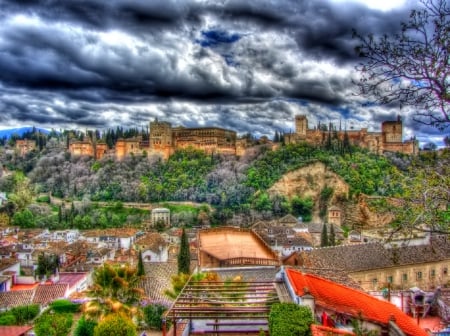 Alhambra - spain, castle, andalusia, alhambra, photo, granada