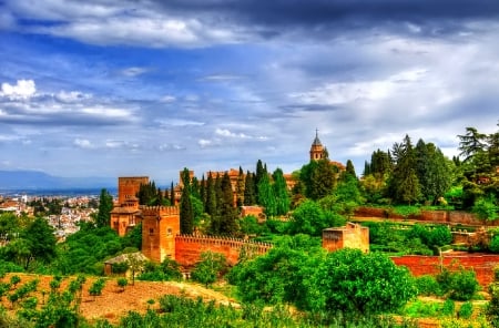 Alhambra - spain, castle, andalusia, alhambra, photo, granada