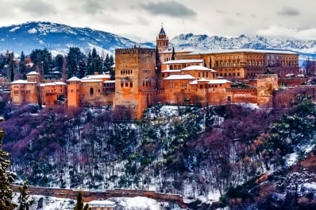 Alhambra - spain, castle, andalusia, alhambra, photo, granada