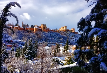 Alhambra - spain, castle, andalusia, alhambra, photo, granada