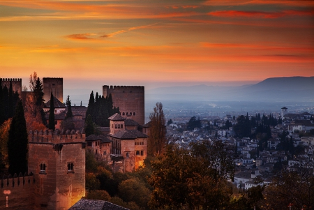 Alhambra - spain, castle, andalusia, alhambra, photo, granada