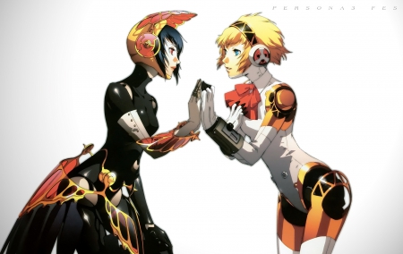 metis & aigis - persona 3 fes, hot girls, metis, cute, aigis