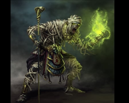 Mummy Lord - mummy, staff, undead, magic